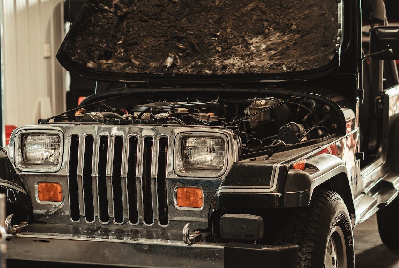 black and silver jeep wrangler